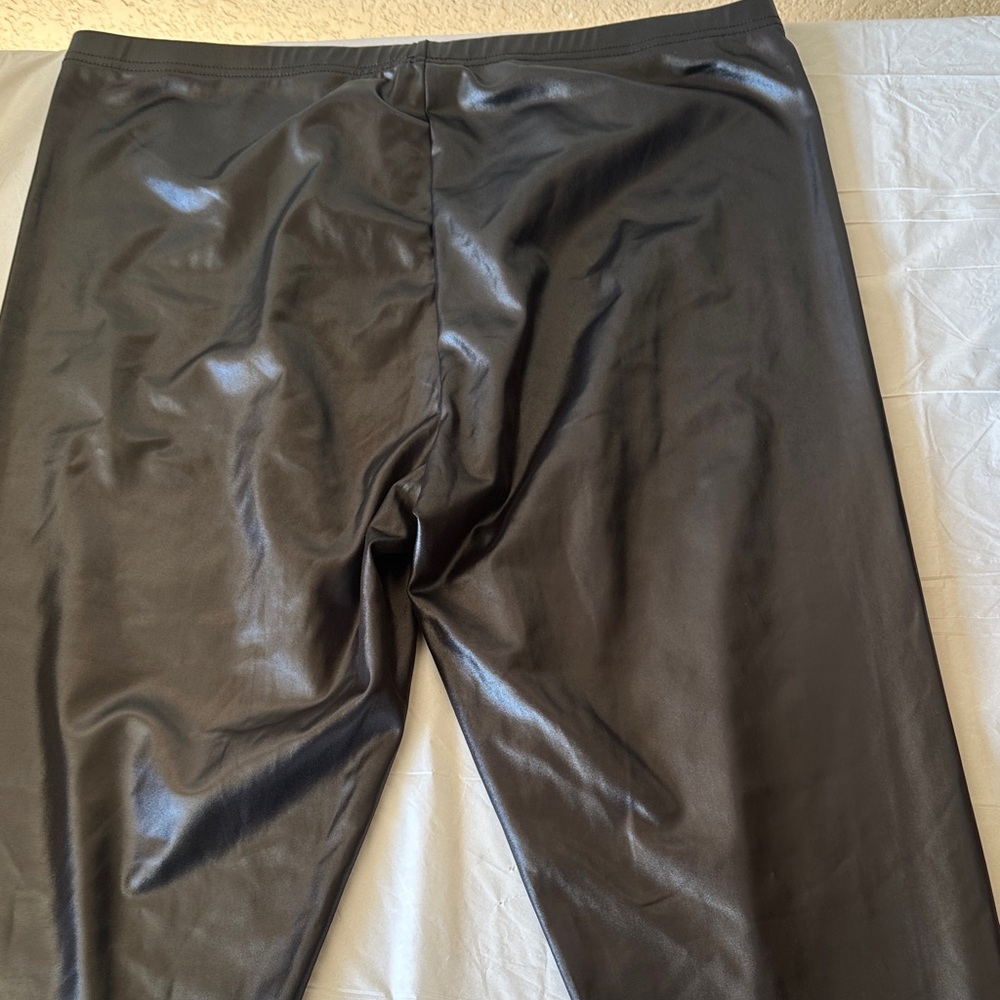 Women Black Leather Pants